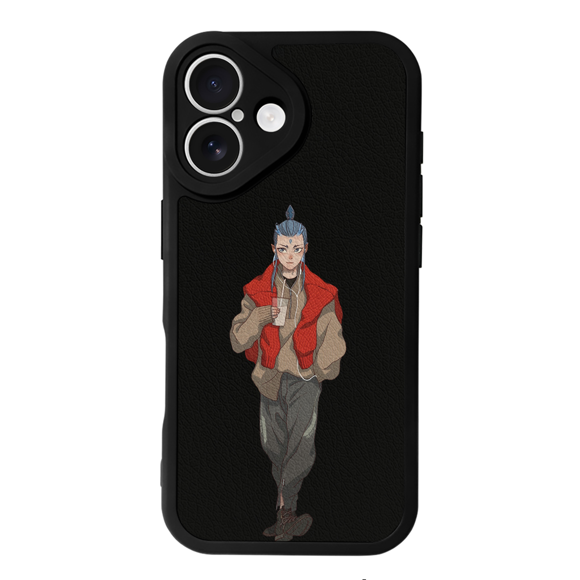 （画像用） Ne Zha 2 ナタ 魔童の大暴れ 【iPhone 16シリーズ対応】シリコンスマホケース（レザー調） 材質：シリコン